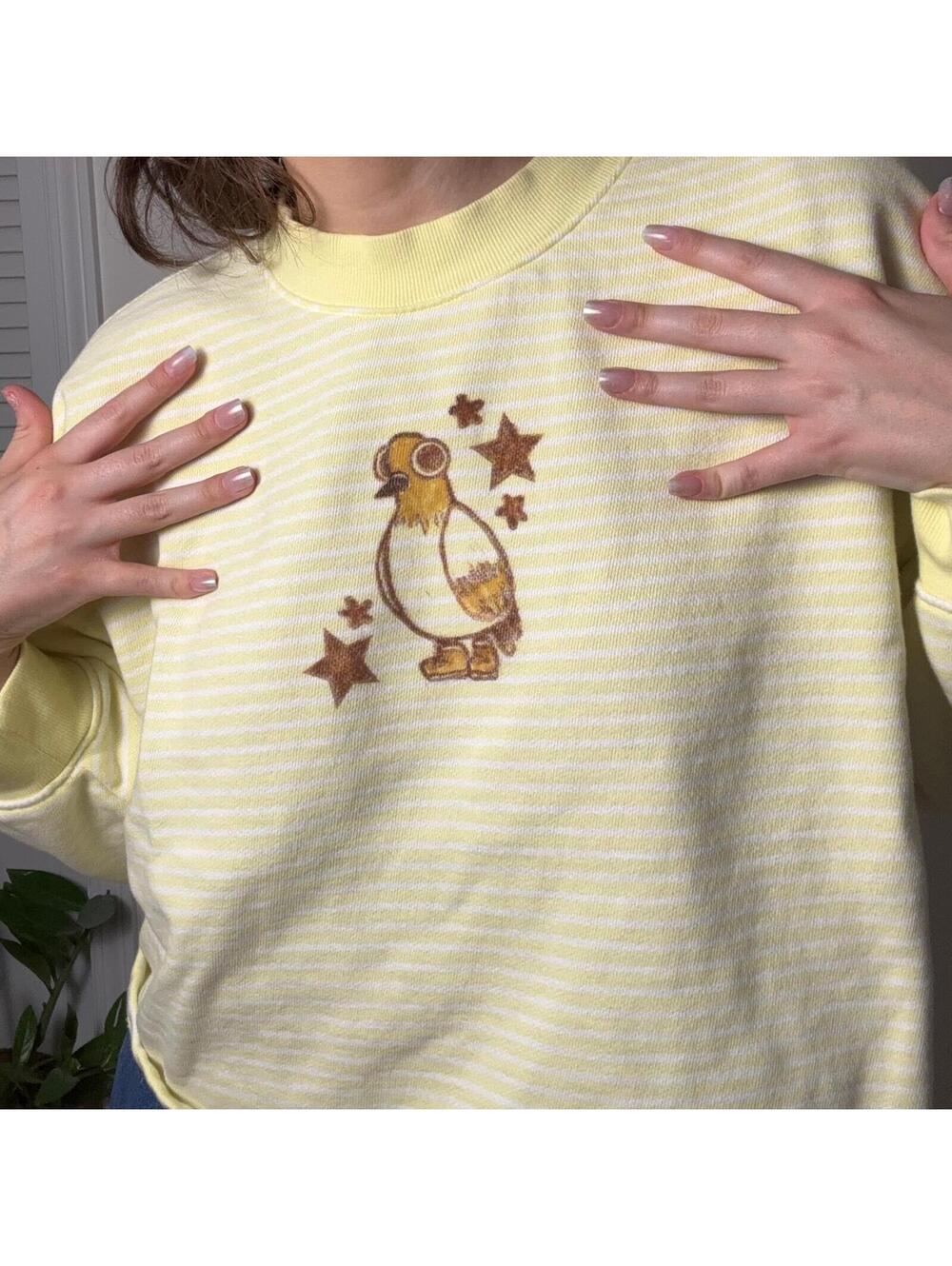 Custom Striped Pigeon Sweatshirt S